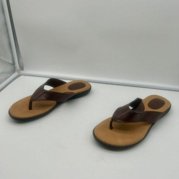 B.O.C. Thong Sandal Flip Flop Women 8 Brown Slip On Cushioned Footbed Walking - Picture 5 of 10